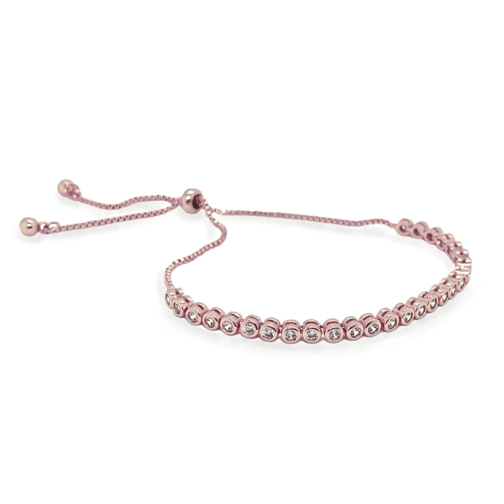 Ivory & Co Flower Girl Gifts | Bridesmaid Gifts*Ivory and Co Tivoli Rose Gold Dainty Crystal Toggle Bracelet