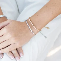 Ivory & Co Silver Prom Jewellery | Prom Bracelets*Ivory and Co Tivoli Silver Dainty Crystal Toggle Bracelet
