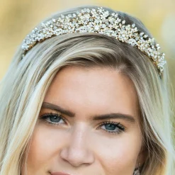 Ivory & Co Vintage Headpieces | Crystal Hair Accessories*Ivory and Co Trinity Gold Vintage Inspired Floral Bridal Tiara