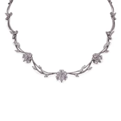 Ivory & Co Crystal Jewellery | Silver Wedding Jewellery*Ivory and Co Waterlily Crystal Wedding Necklace
