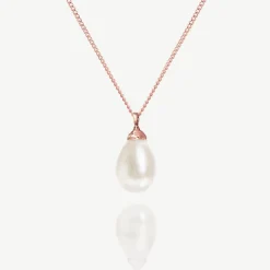 Ivory & Co Mother Of The Groom Gifts | Mother Of The Bride Gifts*Ivory and Co Westbury Rose Gold Pearl Drop Pendant