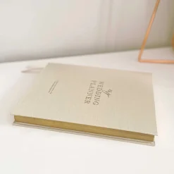 Blush & Gold Wedding Planner Books | Engagement Gifts*Ivory Cotton Linen Wedding Planner Book with Gilded Edges Ivory/ Gold