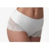 Poirier Bride Gifts | Honeymoon Gifts*Mid Waist Lace Bridal Shorts Ivory