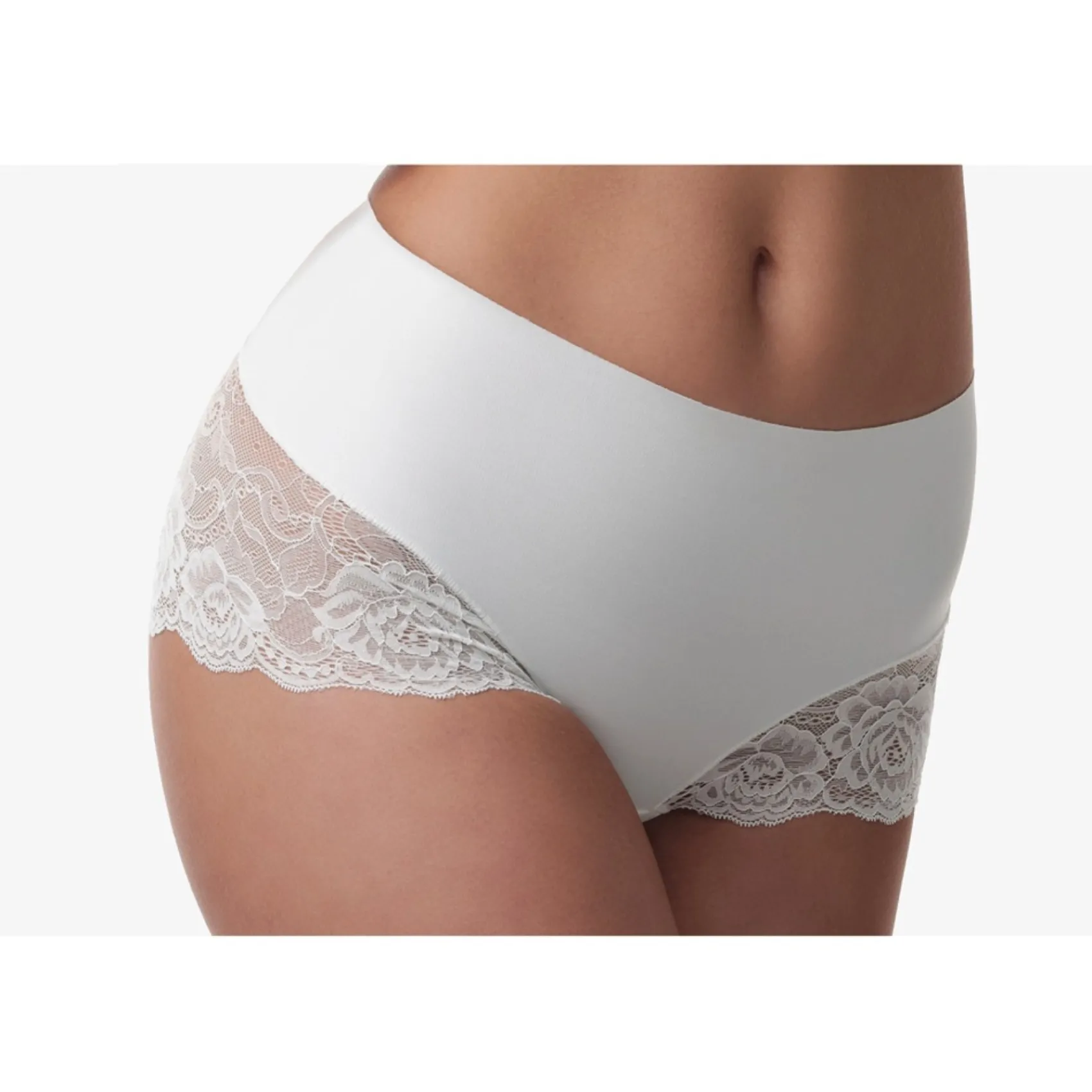 Poirier Bride Gifts | Honeymoon Gifts*Mid Waist Lace Bridal Shorts Ivory