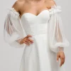 Poirier Wedding Dress Sleeves*Plisse Tulle Puff Sleeves Ivory