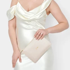 Katie Loxton Sentiment Pouches | Engagement Gifts*'Bride' Perfect Pouch Pearlescent White