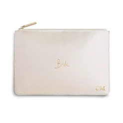 Katie Loxton Sentiment Pouches | Engagement Gifts*'Bride' Perfect Pouch Pearlescent White