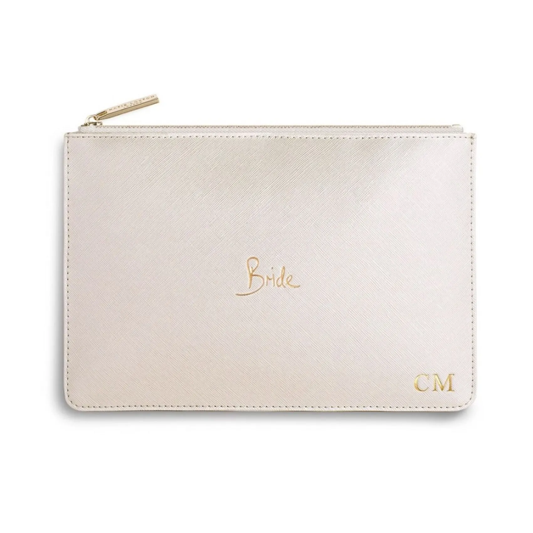 Katie Loxton Sentiment Pouches | Engagement Gifts*'Bride' Perfect Pouch Pearlescent White