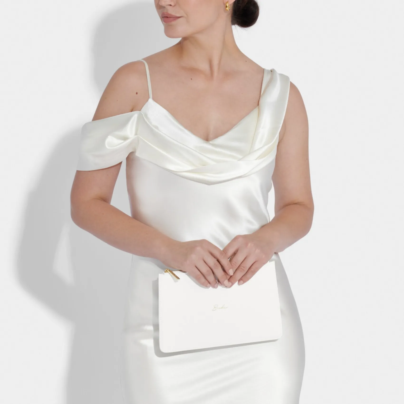 Katie Loxton Sentiment Pouches | Engagement Gifts*'Bride' Sentiment Pouch White