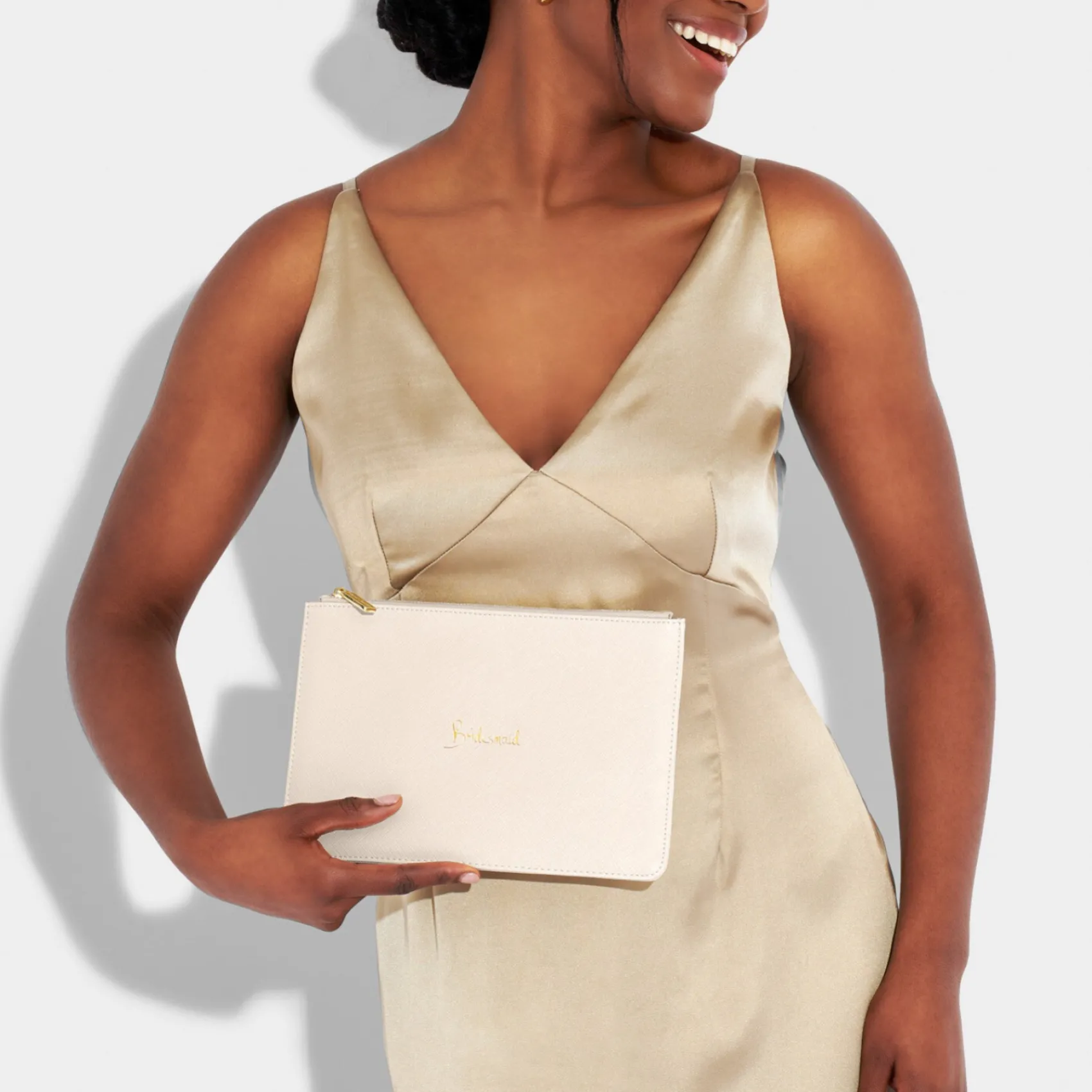 Katie Loxton Sentiment Pouches | Bridesmaid Gifts*'Bridesmaid' Perfect Pouch Eggshell