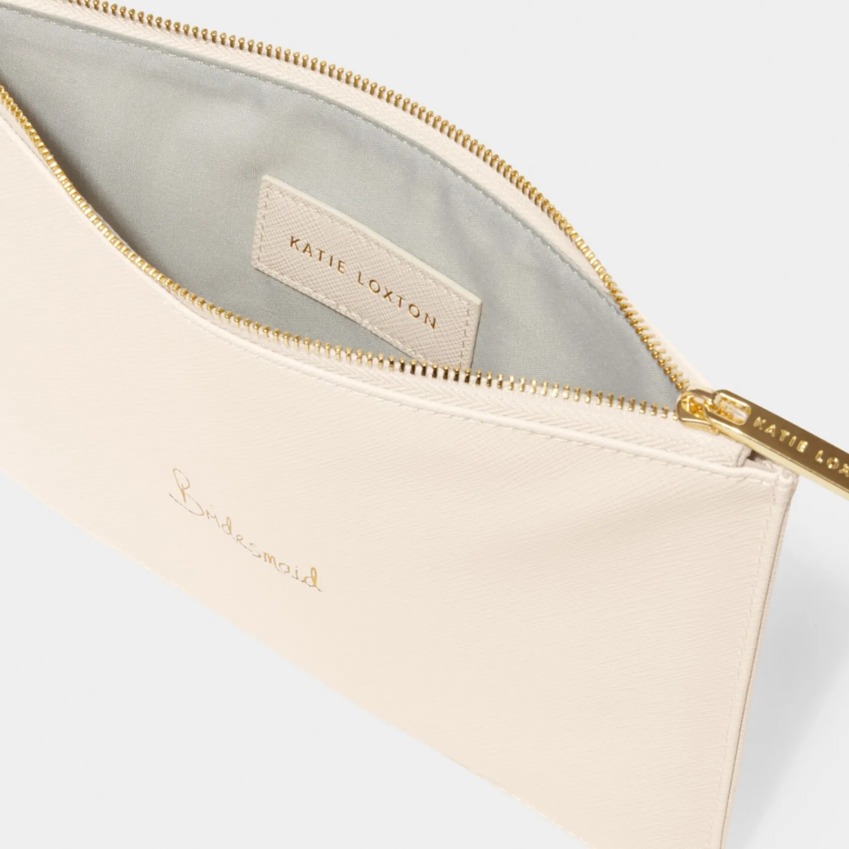 Katie Loxton Sentiment Pouches | Bridesmaid Gifts*'Bridesmaid' Perfect Pouch Eggshell