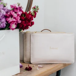 Katie Loxton Sentiment Pouches | Bridesmaid Gifts*'Bridesmaid' Perfect Pouch Pearlescent White