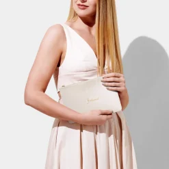 Katie Loxton Sentiment Pouches | Bridesmaid Gifts*'Bridesmaid' Perfect Pouch Pearlescent White