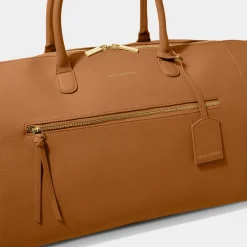 Katie Loxton Honeymoon Gifts | Weekend Bags*Chelsea Weekend Holdall Duffle Bag Cognac