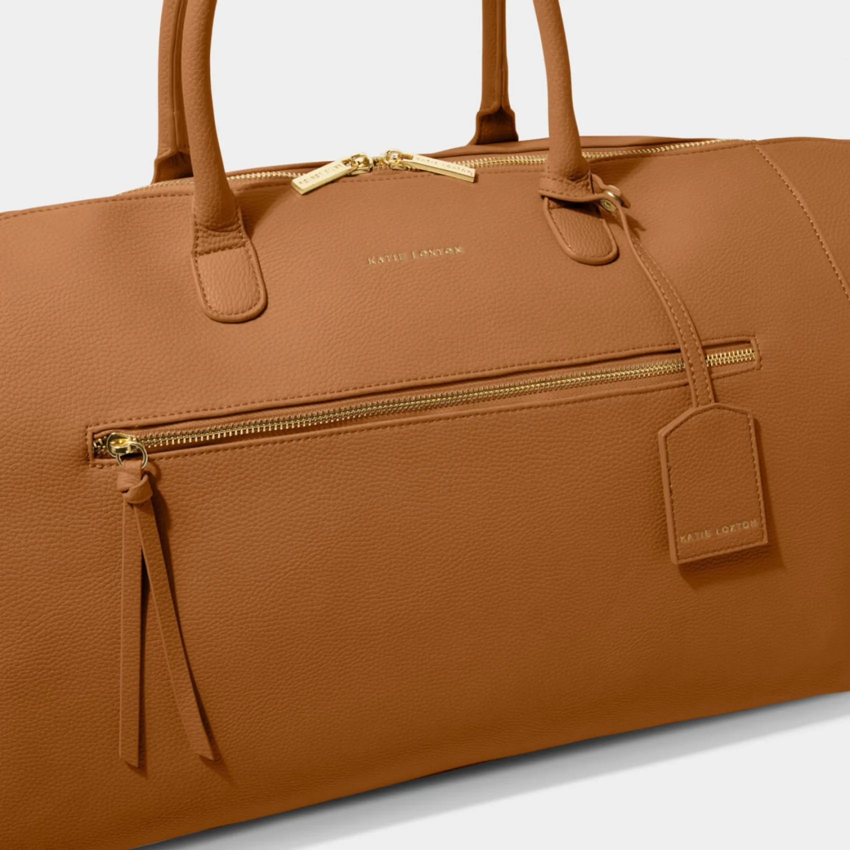 Katie Loxton Honeymoon Gifts | Weekend Bags*Chelsea Weekend Holdall Duffle Bag Cognac