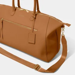 Katie Loxton Honeymoon Gifts | Weekend Bags*Chelsea Weekend Holdall Duffle Bag Cognac