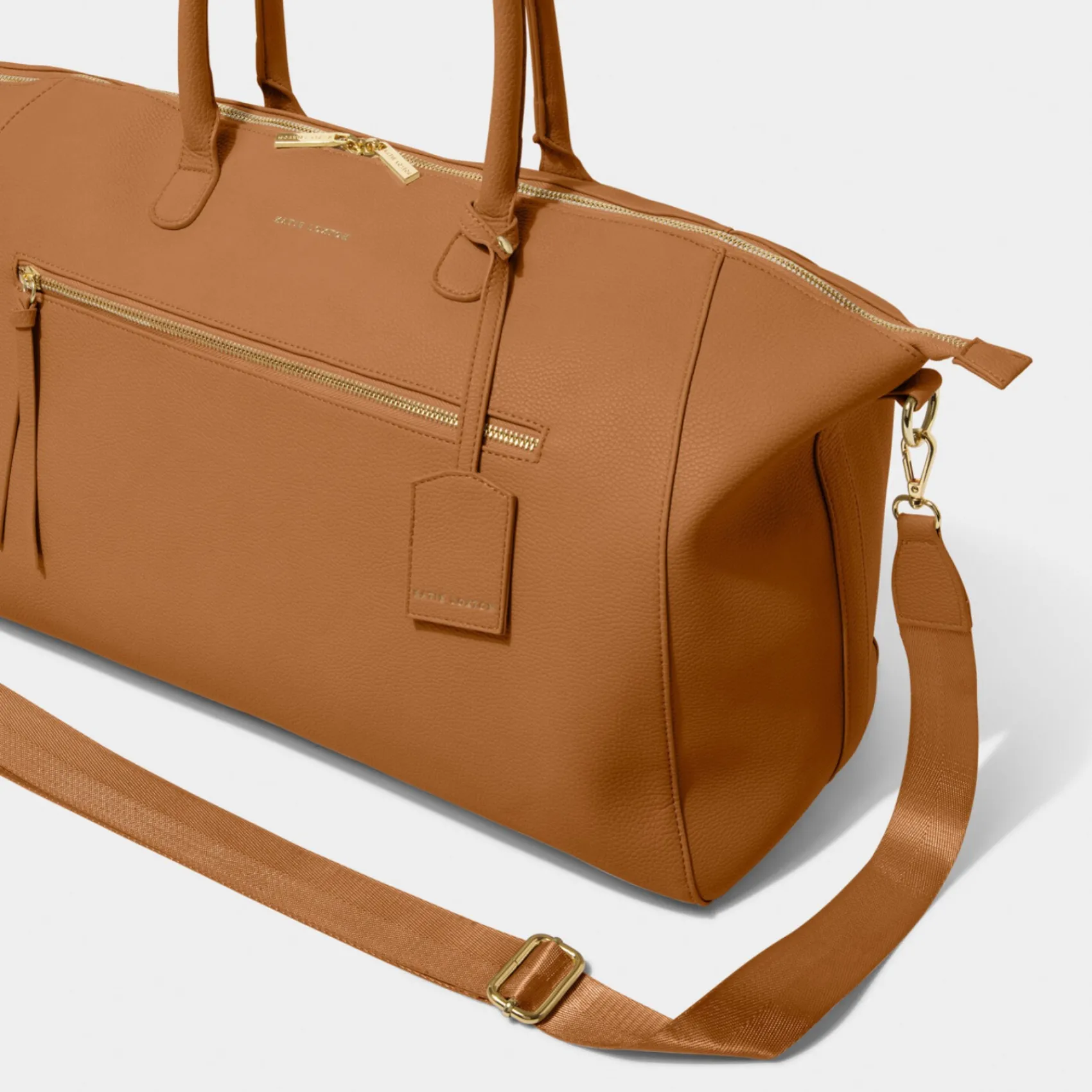 Katie Loxton Honeymoon Gifts | Weekend Bags*Chelsea Weekend Holdall Duffle Bag Cognac