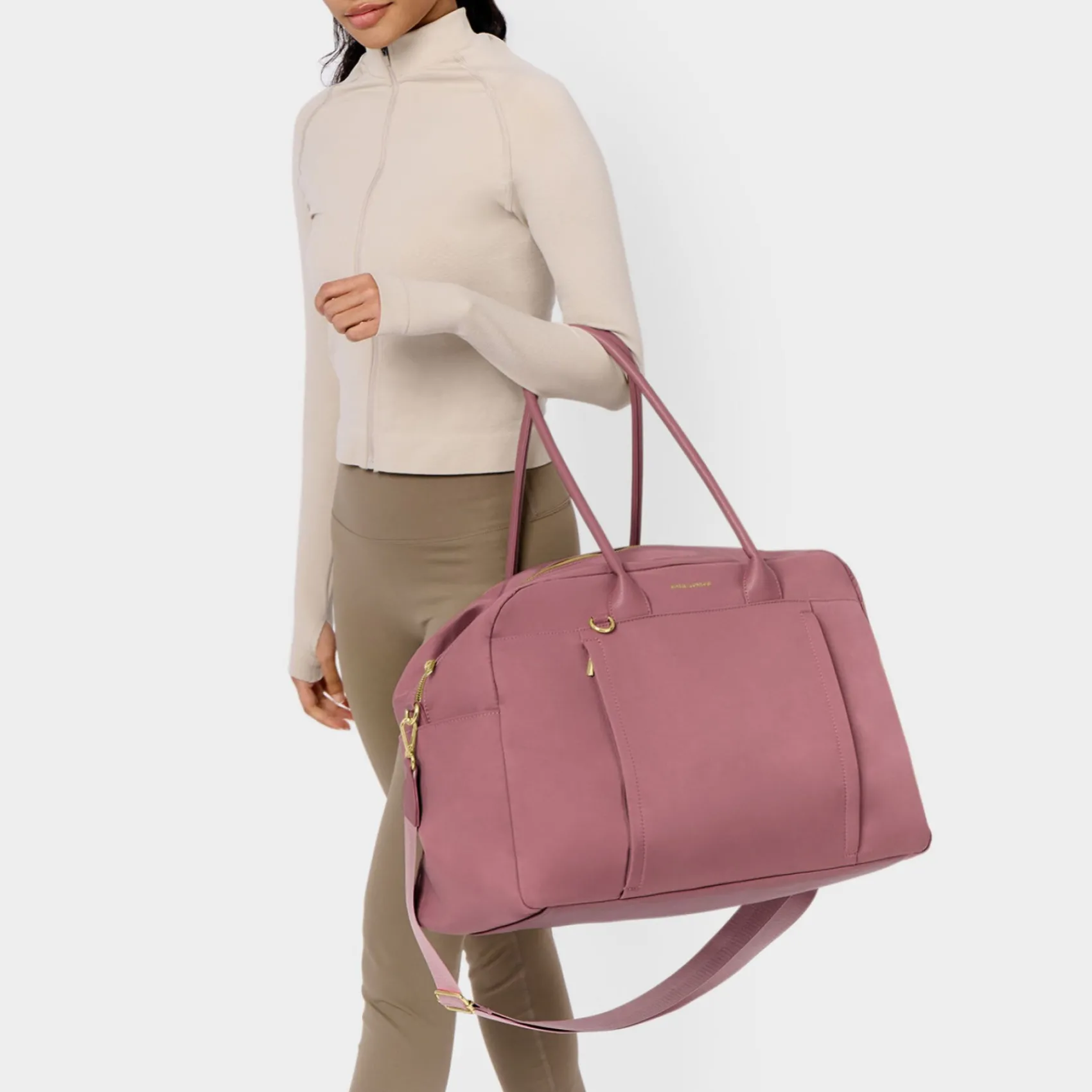 Katie Loxton Weekend Bags | Weekend Bags*Nylon-Luxe Gym Bag Deep Rose