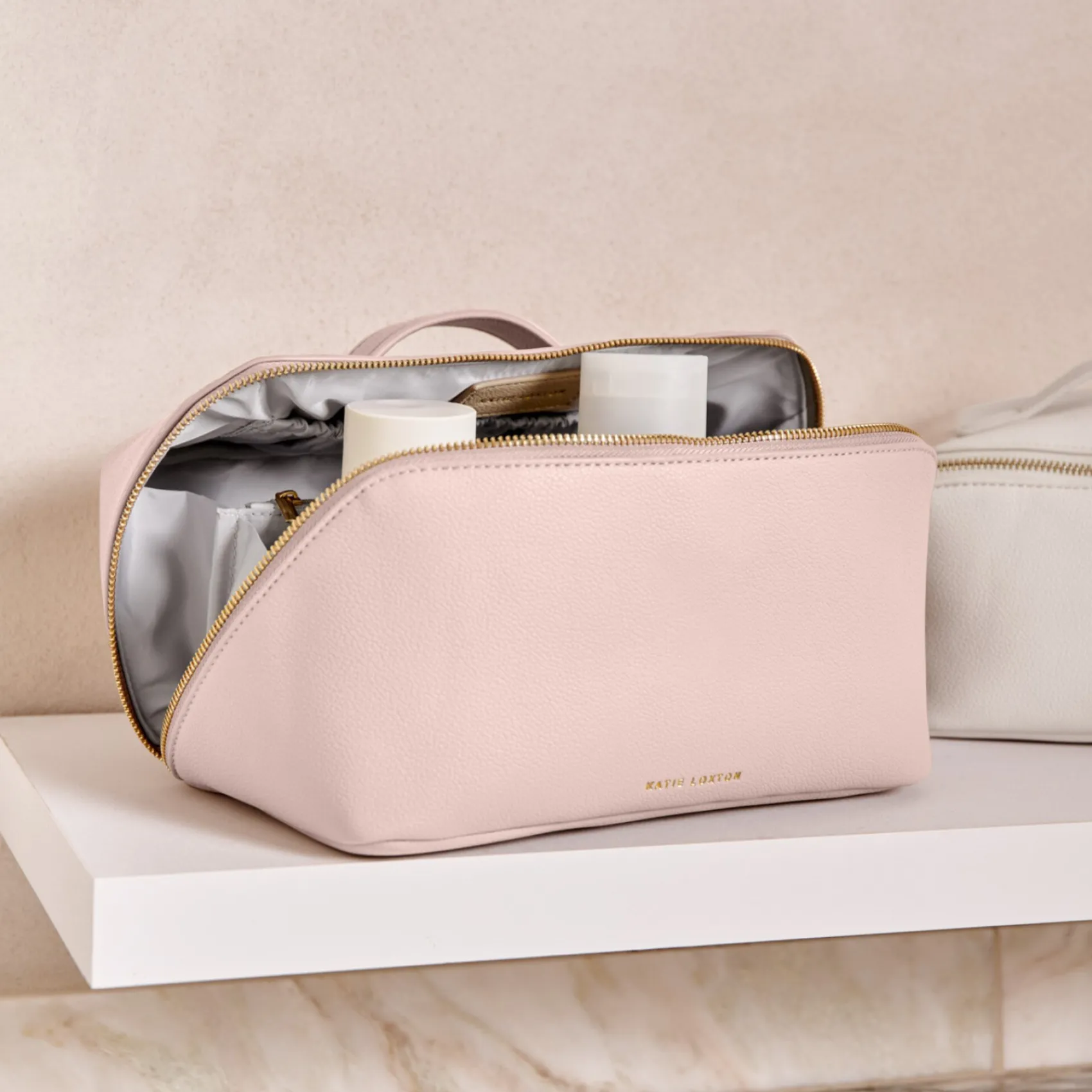 Katie Loxton Makeup & Wash Bags | Honeymoon Gifts*Large Makeup and Wash Bag Dusty Pink