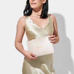 Katie Loxton Sentiment Pouches | Bridesmaid Gifts*'Maid of Honour' Perfect Pouch Pearlescent White