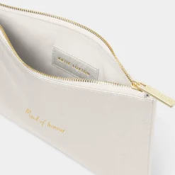 Katie Loxton Sentiment Pouches | Bridesmaid Gifts*'Maid of Honour' Perfect Pouch Silver