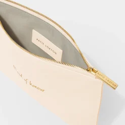 Katie Loxton Sentiment Pouches | Bridesmaid Gifts*'Maid of Honour' Perfect Pouch Eggshell