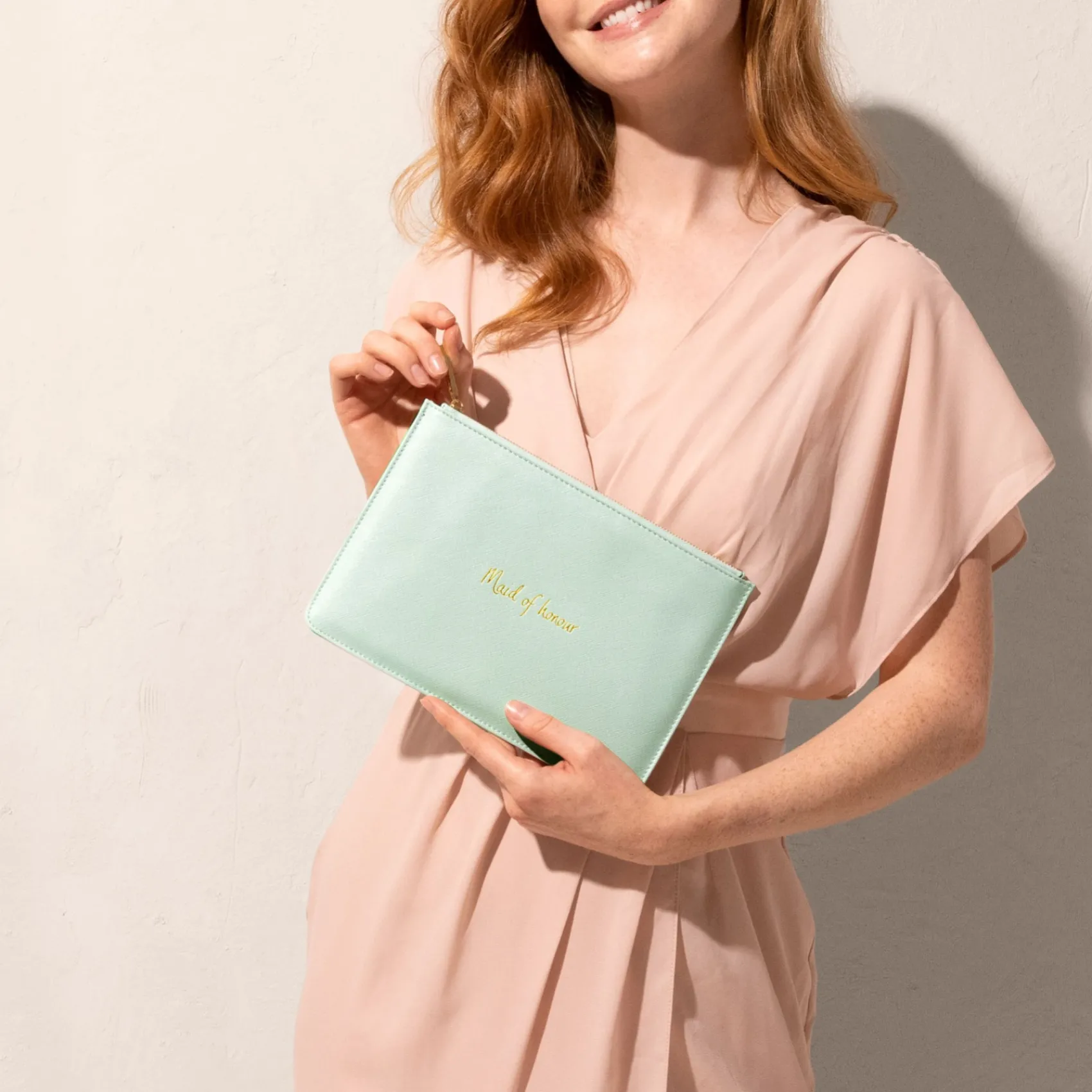 Katie Loxton Sentiment Pouches | Bridesmaid Gifts*'Maid of Honour' Perfect Pouch Sage Green