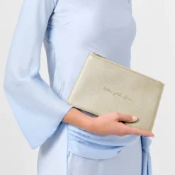Katie Loxton Sentiment Pouches | Mother Of The Groom Gifts*'Mother of the Groom' Metallic Sentiment Pouch Gold
