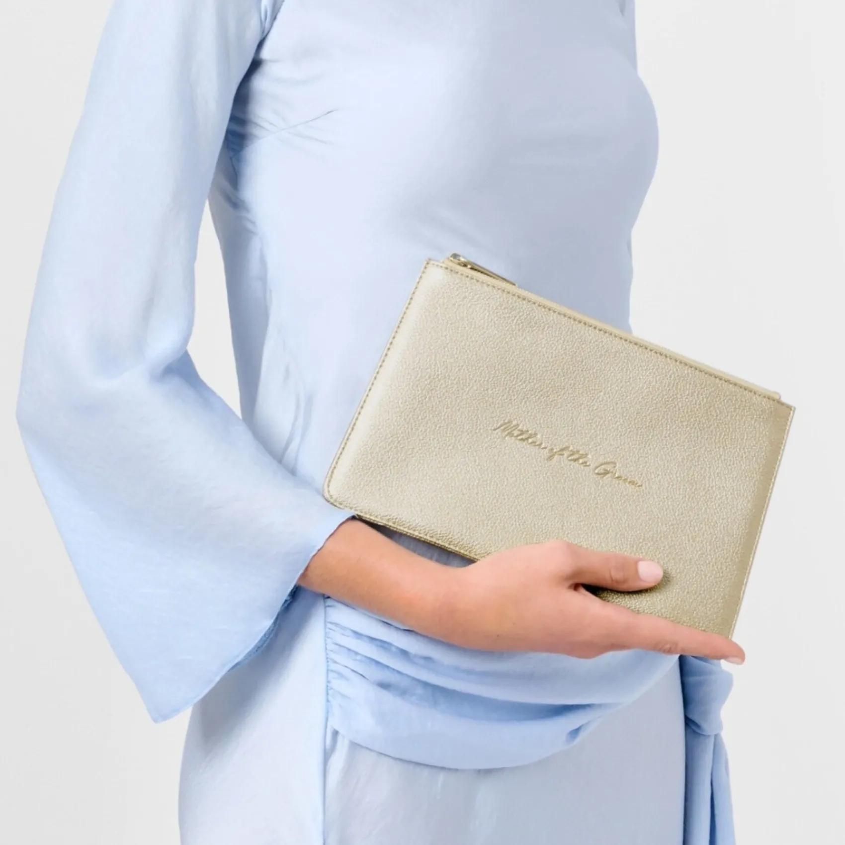 Katie Loxton Sentiment Pouches | Mother Of The Groom Gifts*'Mother of the Groom' Metallic Sentiment Pouch Gold