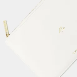 Katie Loxton Sentiment Pouches | Honeymoon Gifts*'Mrs' Sentiment Pouch White