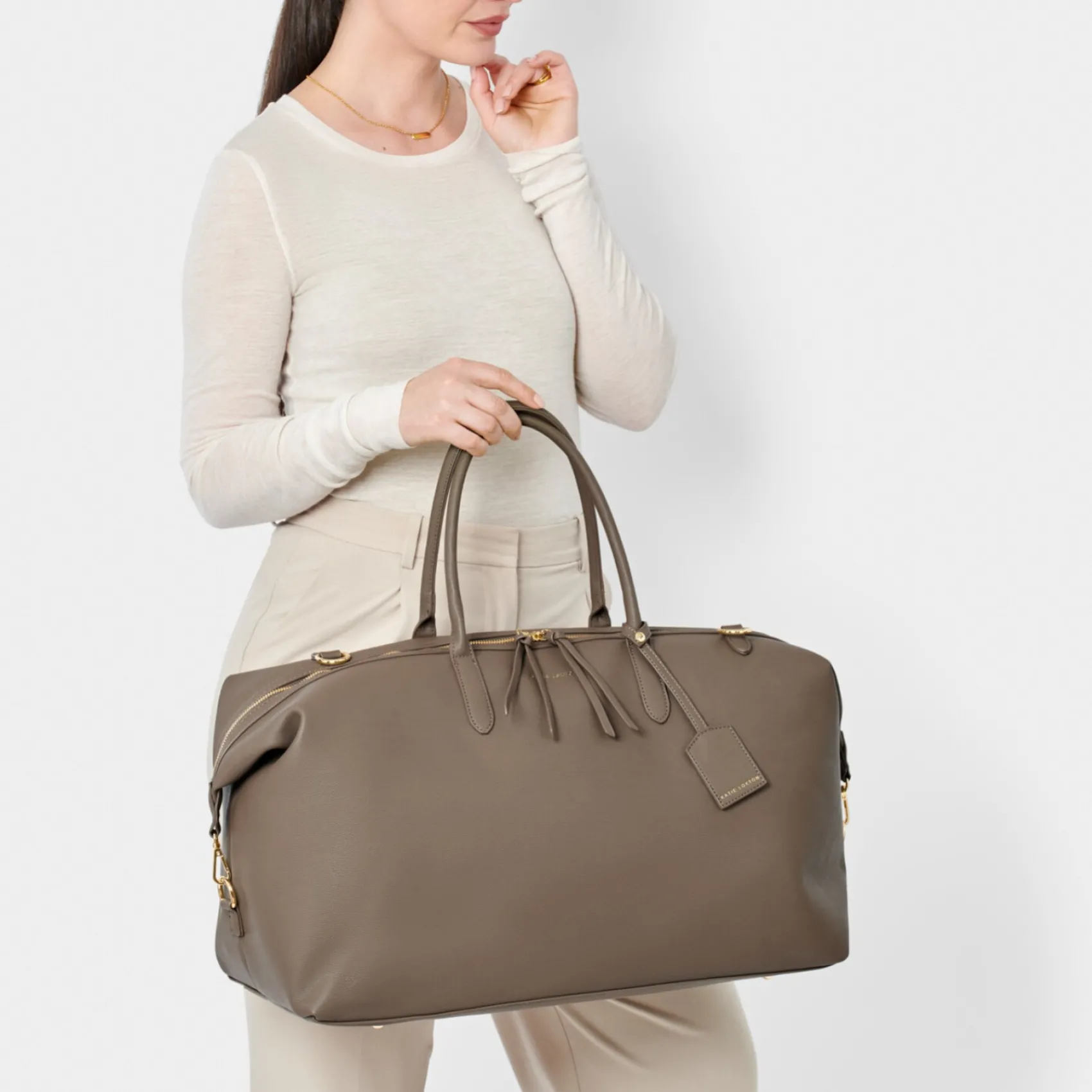 Katie Loxton Honeymoon Gifts | Bride Gifts*Oxford Weekend Holdall Duffle Bag Mink