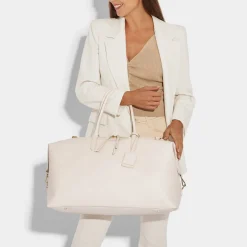 Katie Loxton Honeymoon Gifts | Bride Gifts*Oxford Weekend Holdall Duffle Bag Off White