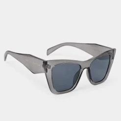 Katie Loxton Women's Sunglasses | Honeymoon Gifts*Porto Black Cat Eye Sunglasses Transparent Grey