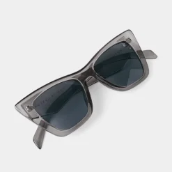 Katie Loxton Women's Sunglasses | Honeymoon Gifts*Porto Black Cat Eye Sunglasses Transparent Grey