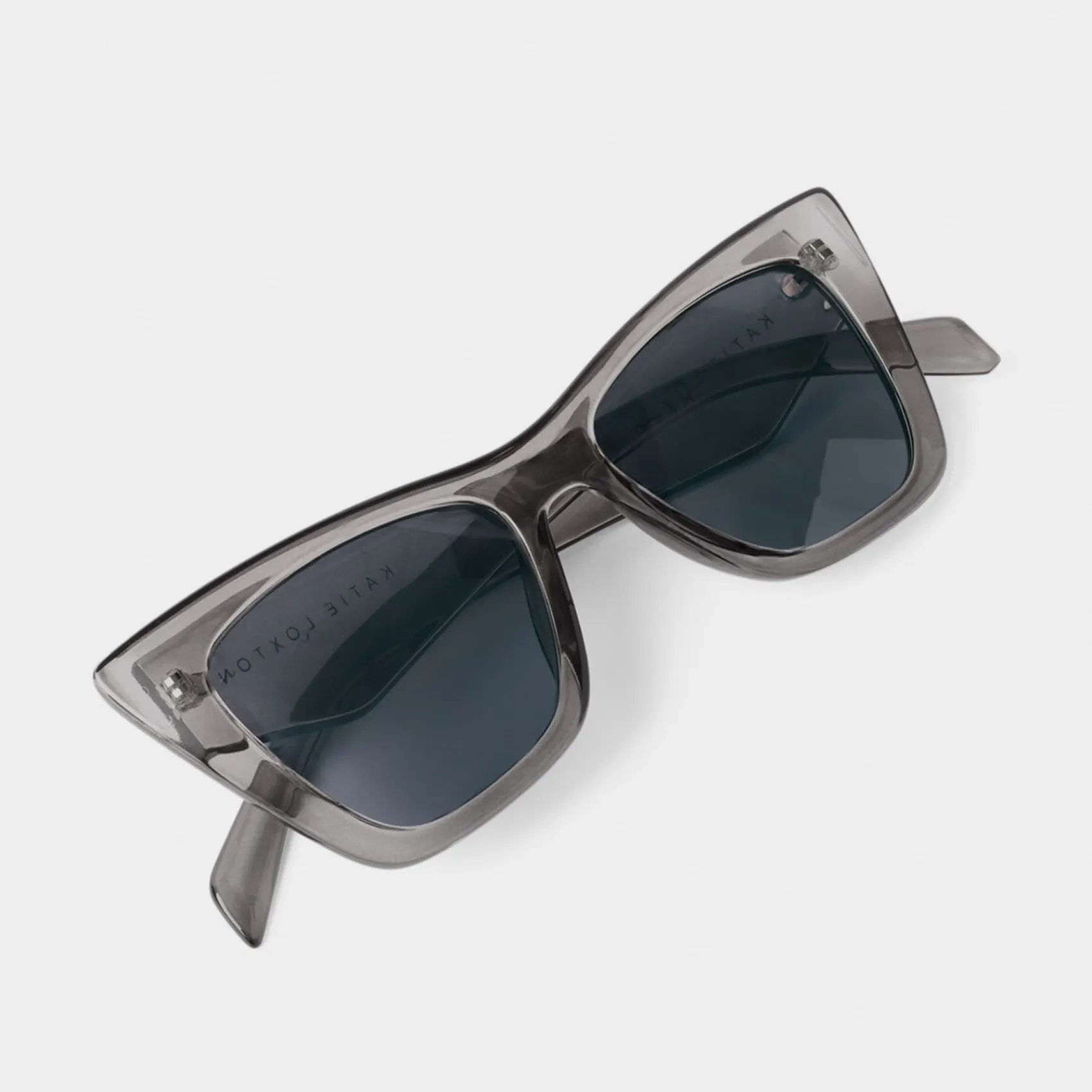 Katie Loxton Women's Sunglasses | Honeymoon Gifts*Porto Black Cat Eye Sunglasses Transparent Grey