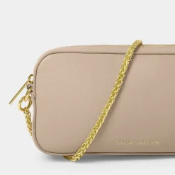 Katie Loxton Wedding Guest Bags | Occasion Handbags*Remi Slider Chain Crossbody Bag Light Taupe