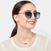 Katie Loxton Women's Sunglasses | Honeymoon Gifts*Santorini Wide Cat Eye Sunglasses Black