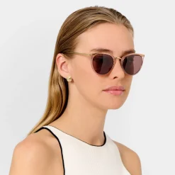 Katie Loxton Women's Sunglasses | Honeymoon Gifts*Santorini Wide Cat Eye Sunglasses Rose Gold