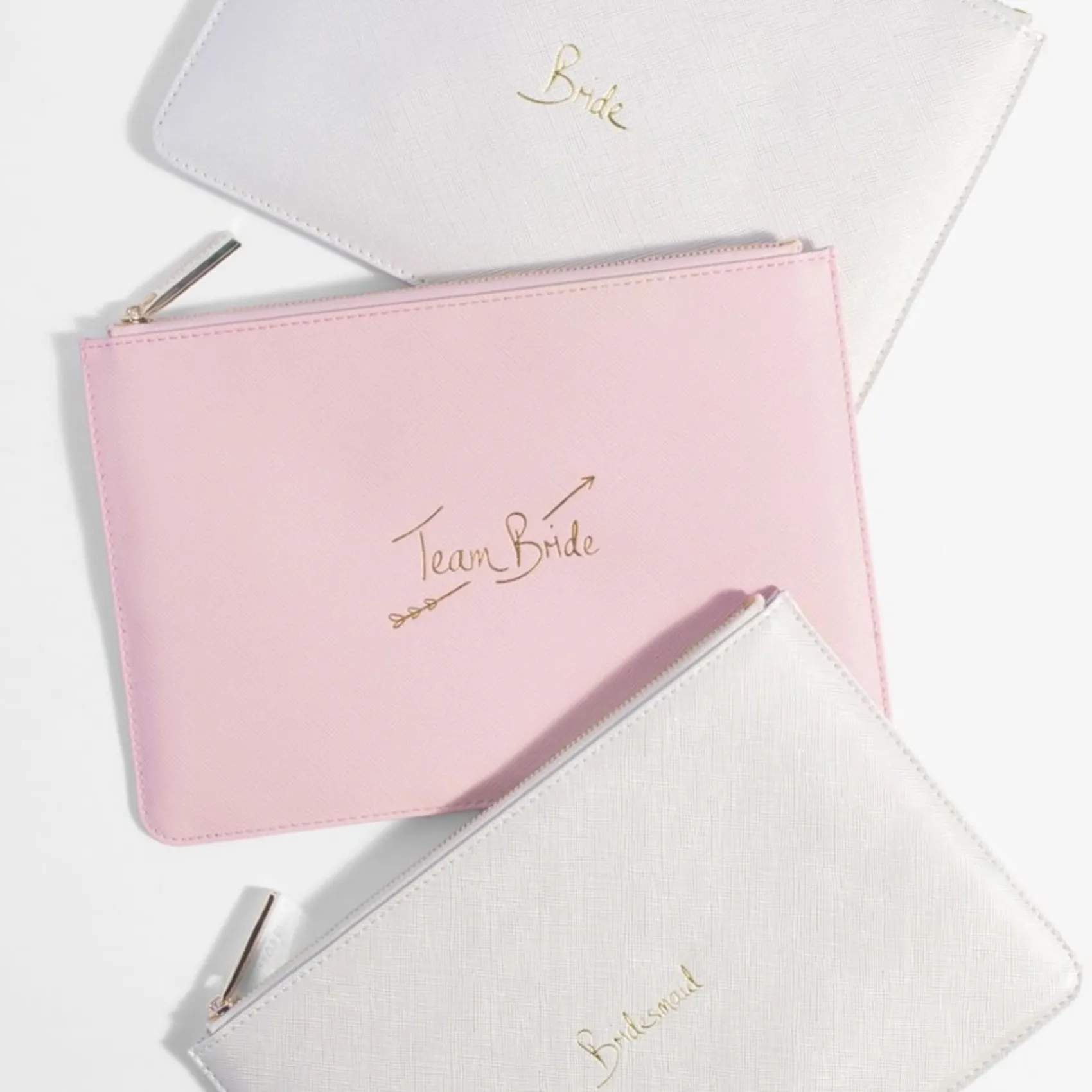 Katie Loxton Sentiment Pouches | Bridesmaid Gifts*'Team Bride' Perfect Pouch Pink