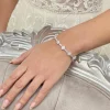 Lace & Favour Silver Prom Jewellery | Prom Bracelets*Lanesborough Floral Crystal Embellished Wedding Bracelet Silver