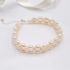 Lace & Favour Pearl Jewellery | Silver Wedding Jewellery*Lileta Freshwater Pearl Bridal Bracelet Ivory