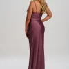 Linzi Jay Linzi Jay Prom Dresses*Tie Front Stretch Satin Fitted Prom Dress