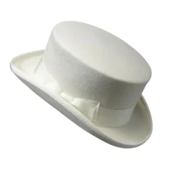 Poirier Bridal Hats*Loulou Bridal Top Hat with Bow Detail Ivory