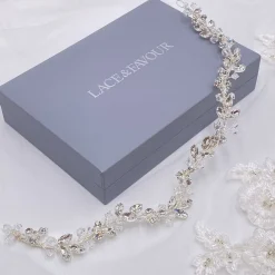 Twilight Designs Prom Headbands & Tiaras | Crystal Hair Accessories*Lucille Crystal and Diamante Wedding Hair Vine Silver