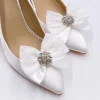 Lace & Favour Bride Gifts | Shoe Jewellery*Lulu Embellished Lace and Satin Bow Shoe Clips