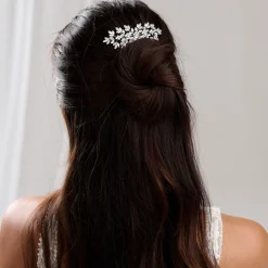 Lace & Favour Prom Hair Clips & Combs | Bride Gifts*Lustre Crystal Spray Wedding Hair Comb Silver