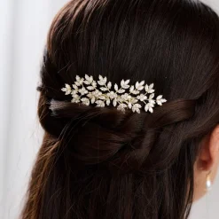Lace & Favour Prom Hair Clips & Combs | Bride Gifts*Lustre Crystal Spray Wedding Hair Comb Gold
