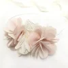 Beads & Beyond Flower Girl Gifts | Flower Girl Hair Accessories*Madelyn Blush and Ivory Flowers Side Headband Blush/ Ivory
