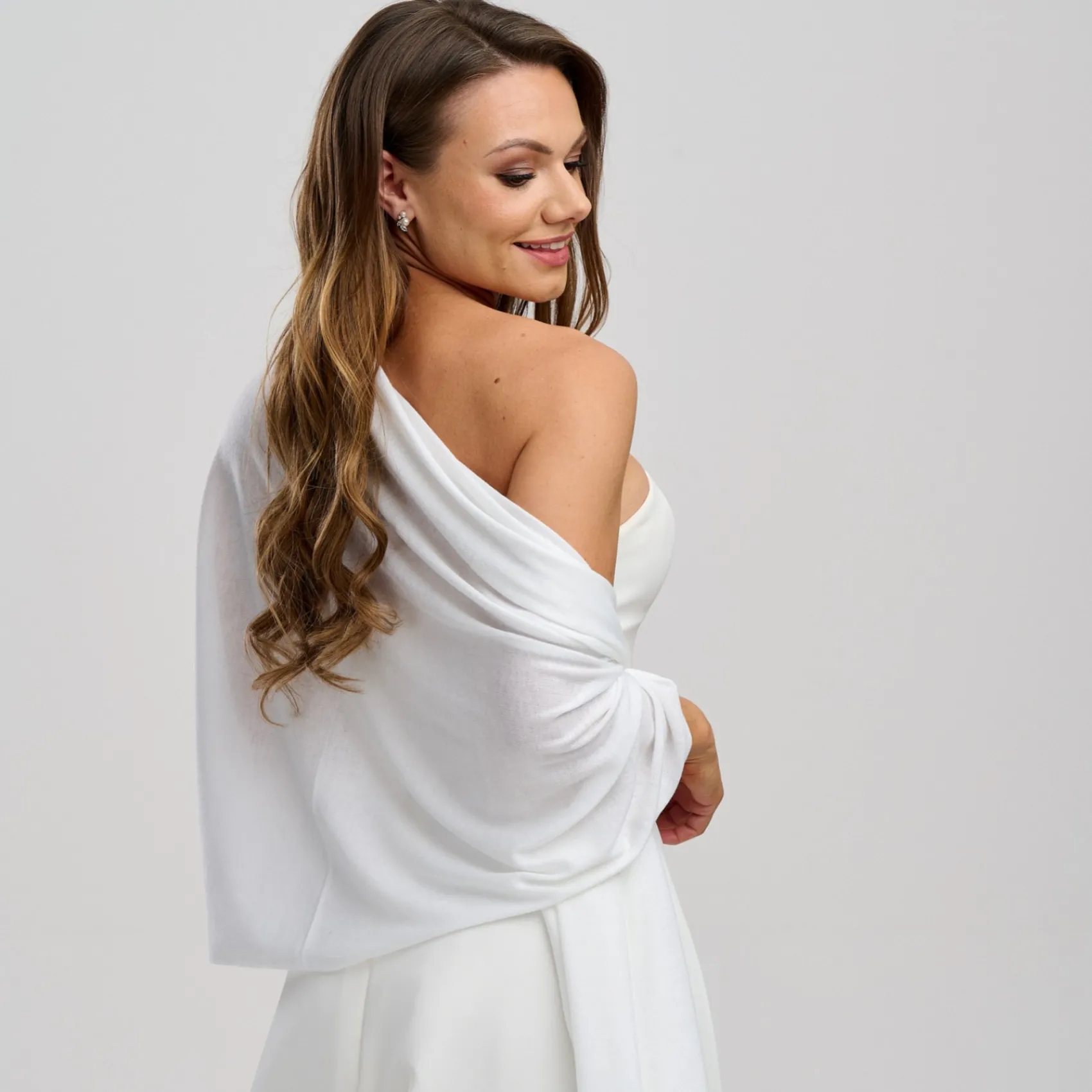 Poirier Knitted Shawls | Wedding Capes & Wraps*Maria Fine Knitted Slim Wedding Stole Ivory