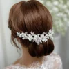 Beads & Beyond Silver Hair Accessories | Wedding Headpieces*Marianna Ivory Flowers and Lace Bridal Headpiece  Ivory